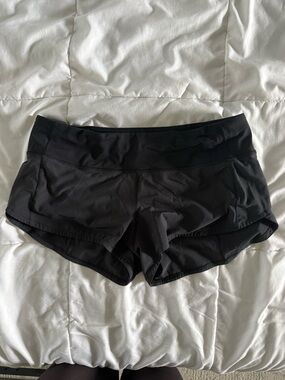 lululemon athletica Black Athletic Running Shorts